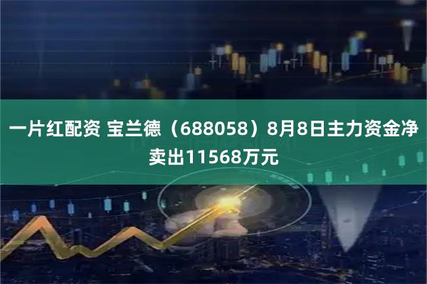 一片红配资 宝兰德（688058）8月8日主力资金净卖出11568万元