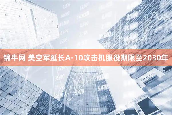 锦牛网 美空军延长A-10攻击机服役期限至2030年